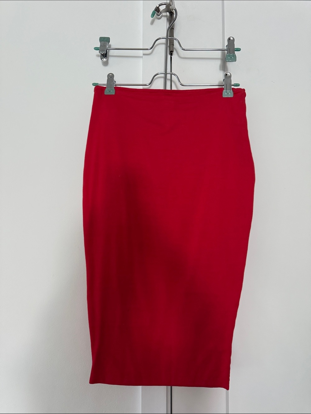 Kookai Stretch Cherry Red Women's Pencil Skirt - Classic Slim Fit